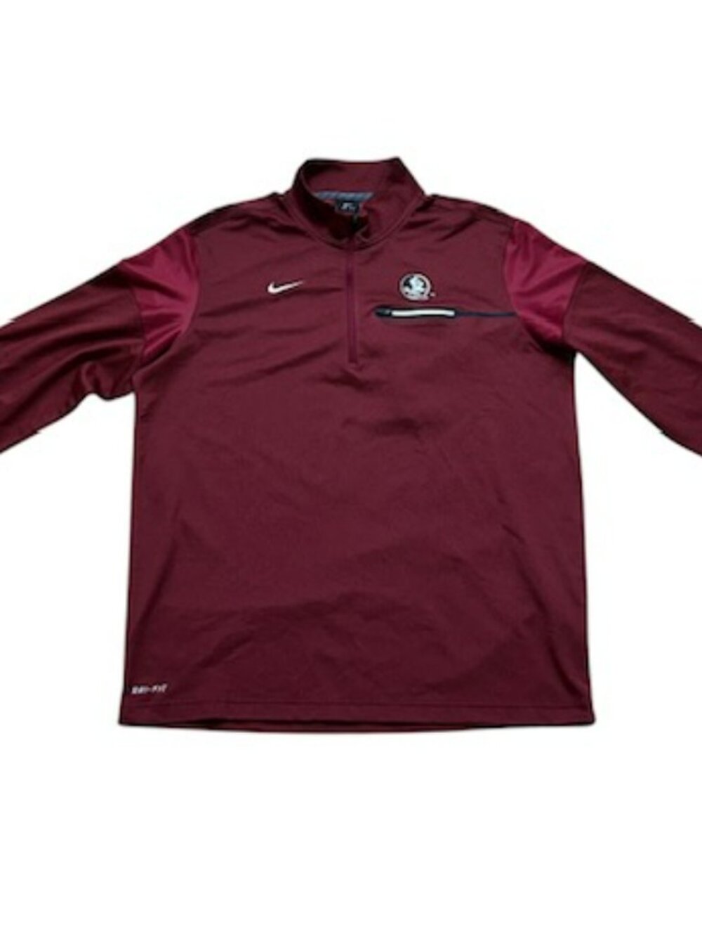 Florida State University Seminoles Nike 1/4 Zip Jacket Mens L Dri-Fit Pullover - Picture 3 of 6